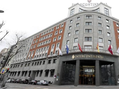 Fachada del hotel Intercotinental en Madrid