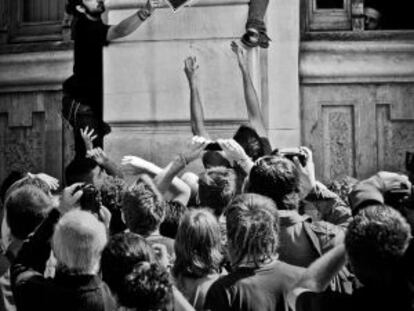 La foto premiada, símbolo del 15-M.