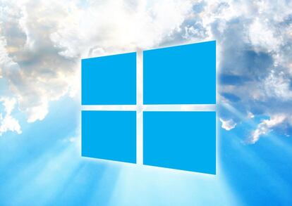 logo de windows en nubes