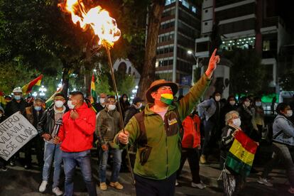 protesta contra el presidente de Bolivia Luis Arce