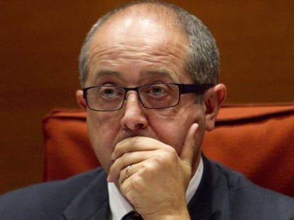 Felip Puig en la comparecencia en la permanente del Parlament