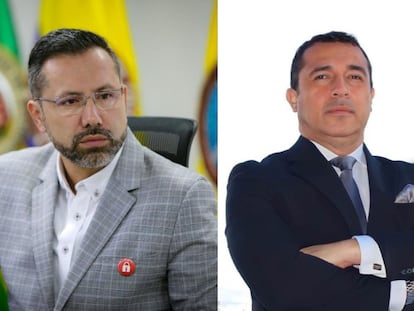 Jaime Beltrán, alcalde de Bucaramanga (derecha), y Gildardo Rayo (izquierda).