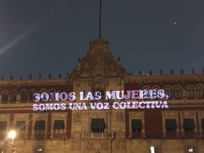 protestas feministas hacia Palacio Nacional