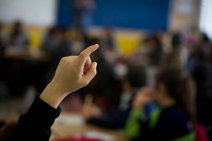 Alumnos en una escuela Pia de Barcelona.