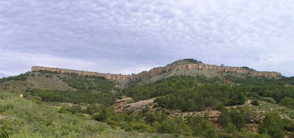 Vista del yacimiento celtibérico de la Muela de Peñalba, en Villastar (Teruel).