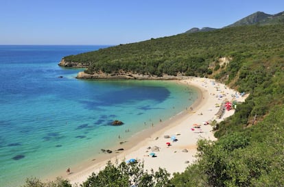 La playa de Galapinhos, en Portugal.