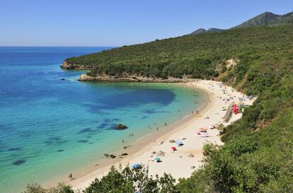 La playa de Galapinhos, en Portugal.