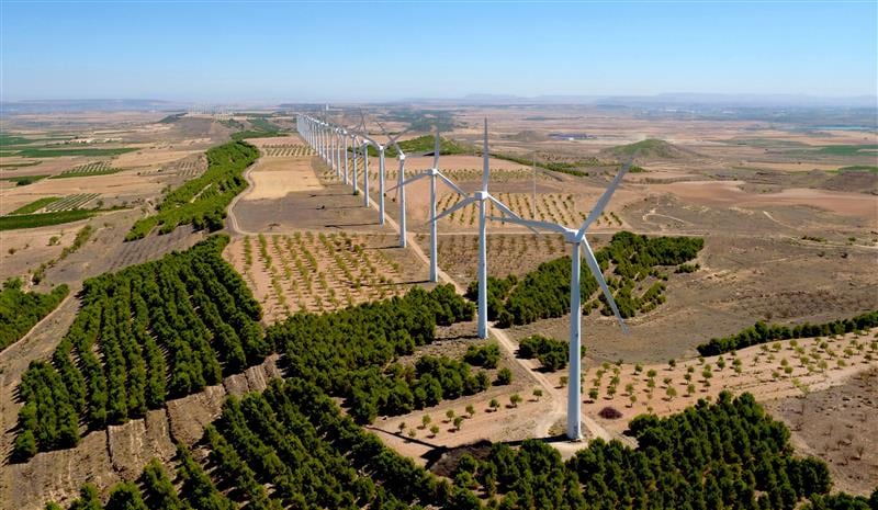 Parque eólico Statkraft Montes de Cierzo (Navarra). 