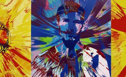 &#039;Beautiful Messi Spin Painting for One in Eleven&#039; (2014).