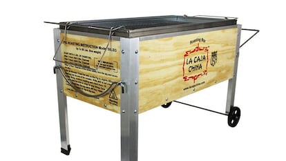 The peculiar roasting box that has become a fixture at Florida patios and BBQ parties was invented in 1986 by a Cuban immigrant—photo courtesy La Caja China/lacajachina.com.