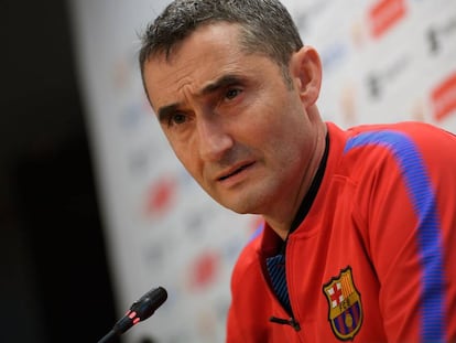 Valverde, en la Ciudad Deportiva del Barcelona.