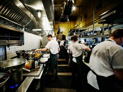 La cocina de un restaurante.