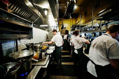 La cocina de un restaurante.