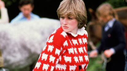 Diana de Gales con el jersey vendido en Sotheby's