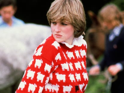 Diana de Gales con el jersey vendido en Sotheby's