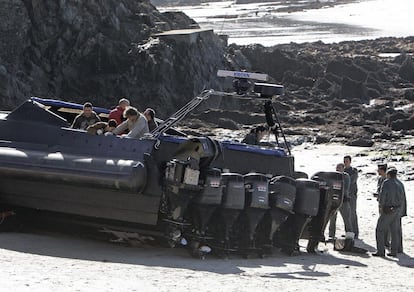 Planeadora de la banda hallada en la playa de Areafofa (Nigrán) en 2008.