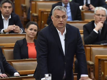 El primer ministro húngaro, Viktor Orbán, en el Parlamento.