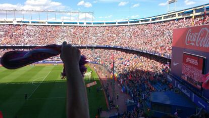 6 de mayo de 2017, partido contra el Éibar. Refleja de alguna manera lo que es el Atleti, levantarse y sacudirse el polvo tras las caídas. El ambiente que se vivió ese día, previo a la vuelta contra el Real Madrid, fue impresionante, de los mejores que he vivido.