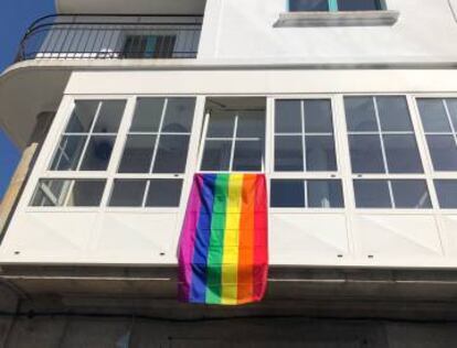 Balconada de Lalín durante Orgullo 2018.