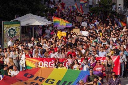 Varias asociaciones de apoyo a la diversidad sexual se manifiestan este sábado en Valladolid por el Día del Orgullo LGTBIQ+.