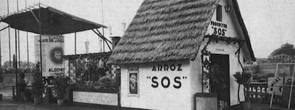 Barraca de Sos en la Feria de Muestras de Barcelona de 1934.