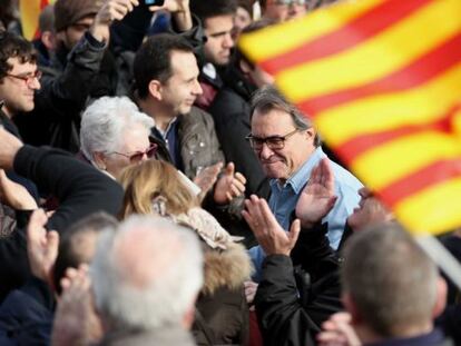 Artur Mas en un acto de campa&ntilde;a en Vic.