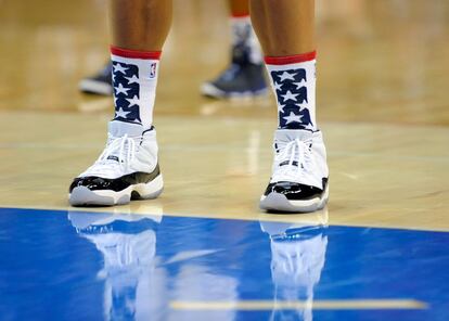Los pies de Blake Griffin, de Los Angeles Clippers.