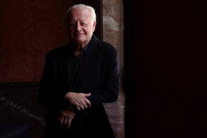 Juan Echanove, durante la rueda de prensa de presentación de 'Pan y toros' en el Teatro de la Zarzuela el pasado viernes.