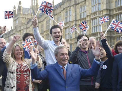 Nigel Farage, l&iacute;der del Partido de la Independencia del Reino Unido (UKIP).