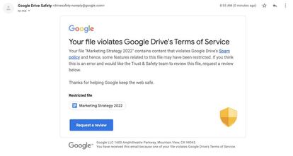 Nuevas alertas de contenido en Google Drive.