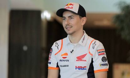 Jorge Lorenzo, en su primera entrevista como piloto del Repsol Honda Team.