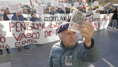 Ambiente de la manifestación en San Sebastián.