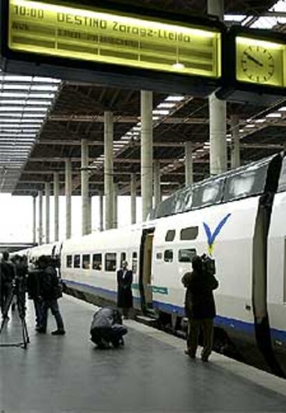 Imagen de la estación de Atocha, desde donde ha partido el primer viaje promocional del AVE a Lleida.