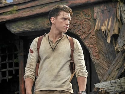 Tom Holland, como Nathan Drake en la película de 'Uncharted'.