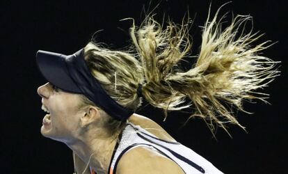 Maria Sharapova durante el partido contra Belinda Bencic.