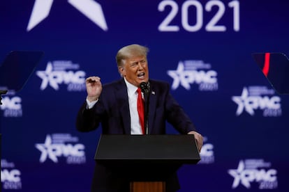 Donald Trump en la Conferencia de Acción Política Conservadora celebrada en Florida.