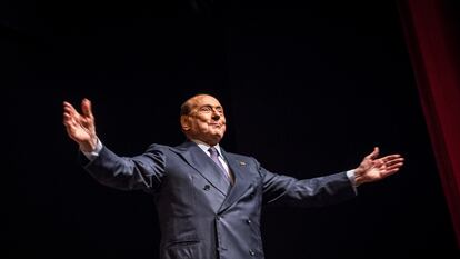 Silvio Berluconi, durante un acto político en Milán.
