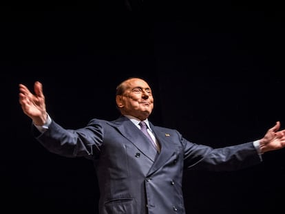 Silvio Berluconi, durante un acto político en Milán.