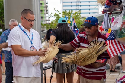 Venta de pava, el sombrero tradicional del jíbaro puertorriqueño.