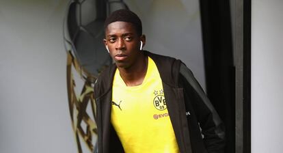 Dembélé, con el Dortmund.