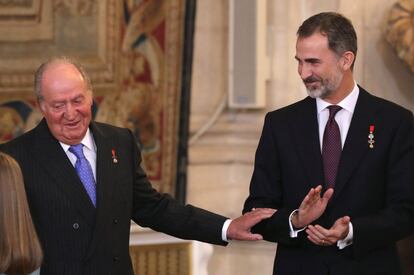 Felipe VI junto al Rey emérito Juan Carlos.