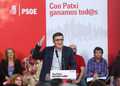 Patxi López, en un momento de su discurso.