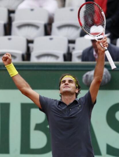 Federer, tras vencer a Del Potro en cuartos.