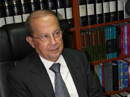 Michel Aoun, en su despacho en Beirut.