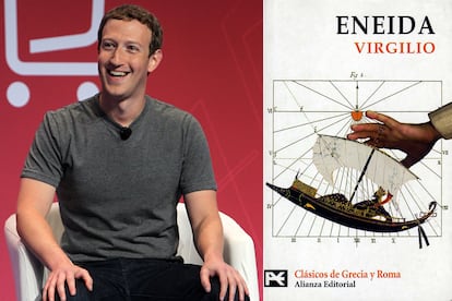 Mark Zuckerberg - La Eneida (Virgilio)

La obra de Virgilio le atrapó desde que le obligaran a leerla en una clase de latín en el instituto. "La fortuna favorece a los audaces" es una de las citas más célebres de la epopeya.