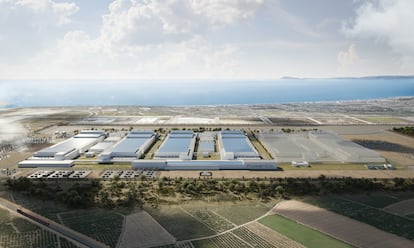 Imagen virtual de la futura gigafactoría de Volkswagen en Sagunto.