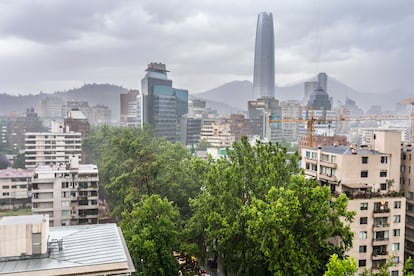 lluvia en Santiago de Chile