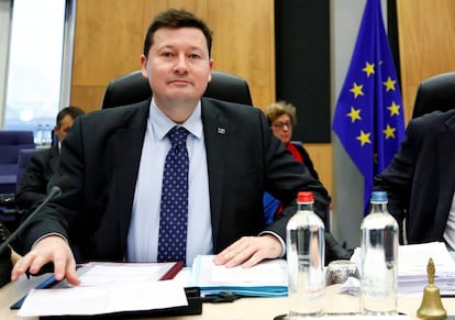 Martin Selmayr durante una reunión de la Comisión Europea en Bruselas el pasado mes de enero.