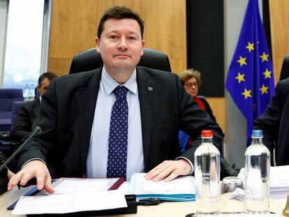 Martin Selmayr durante una reunión de la Comisión Europea en Bruselas el pasado mes de enero.