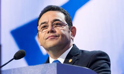 El presidente guatemalteco, Jimmy Morales, en marzo de 2018.